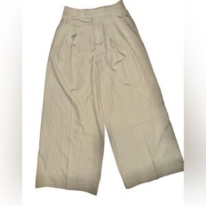 Halara flat front khaki work pants zipper and clasp closure medium